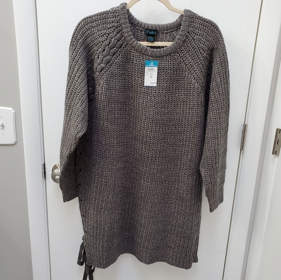Rue21 Sweaters - RUE21 Braided Lace-up Detail Sweater